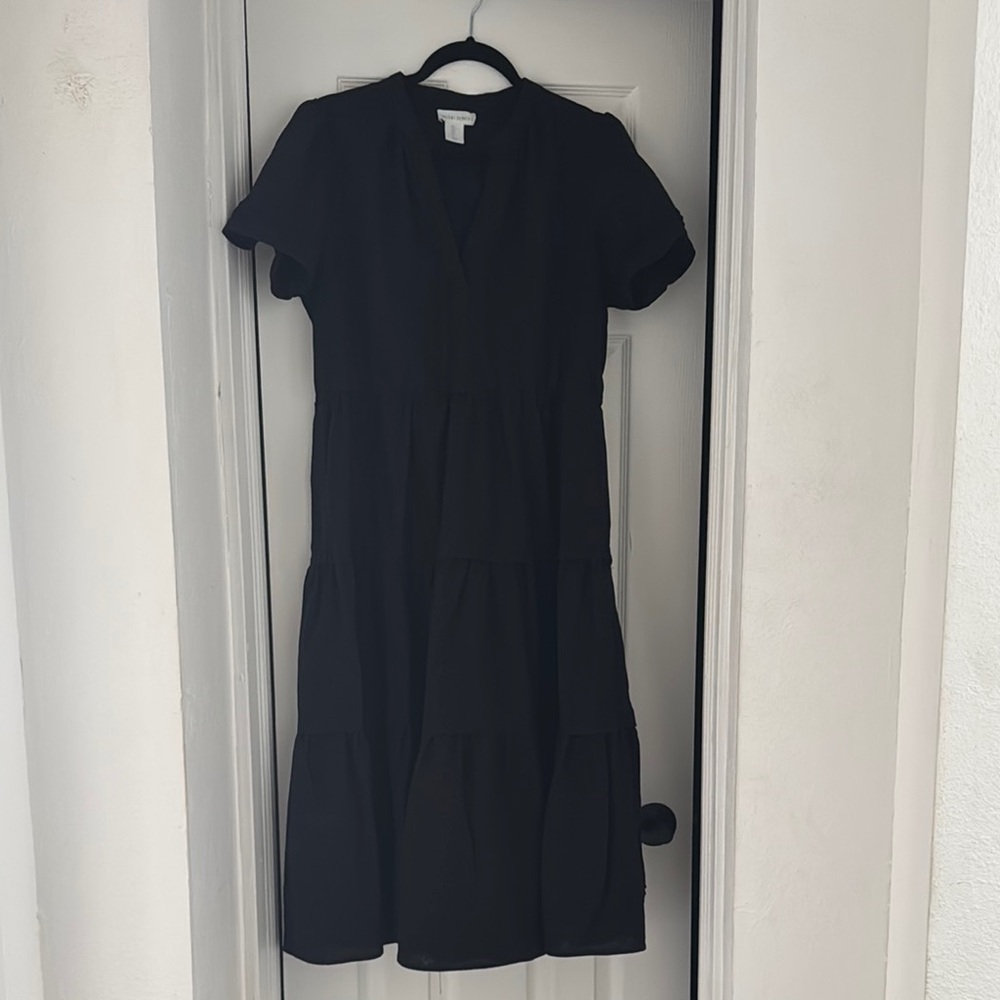 Elegant Black Tiered Dress